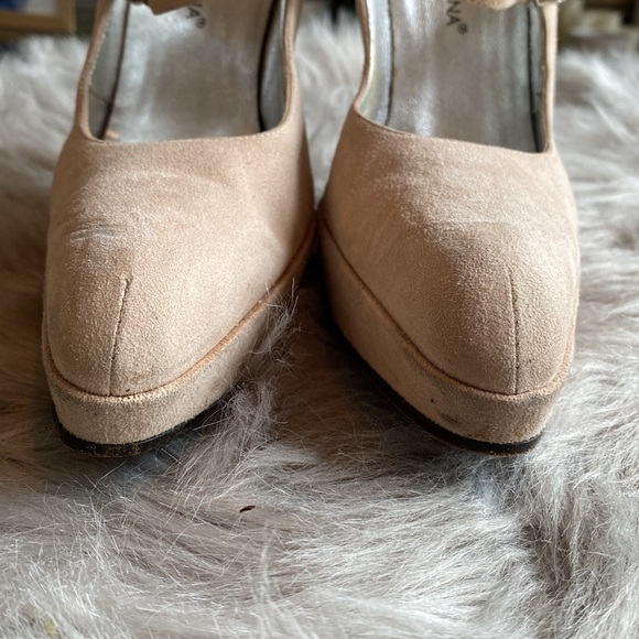 Dolce & Gabbana blush suede platform high heels size 36 - Picture 2 of 14